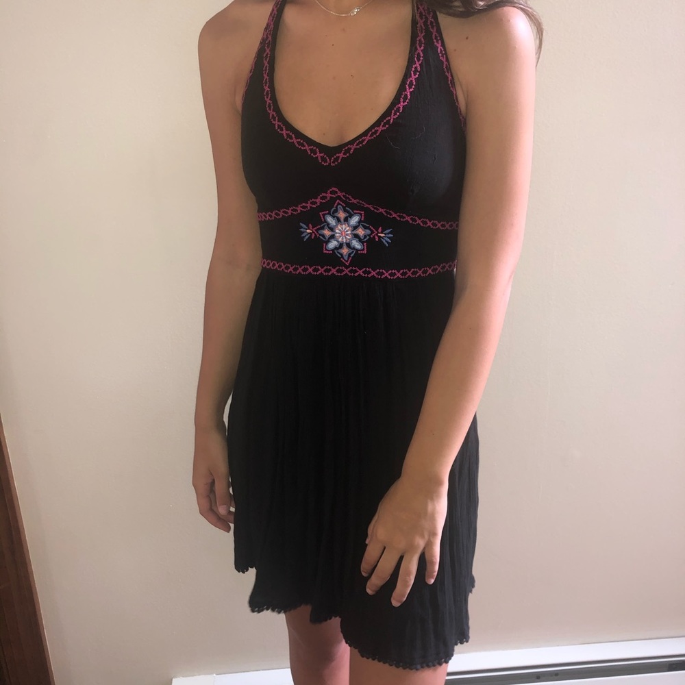 Hollister Embroidered Halter Dress